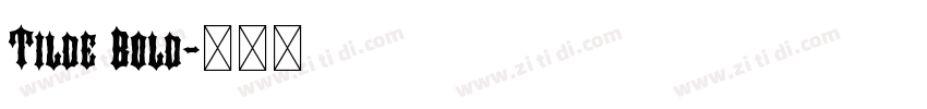 Tilde Bold字体转换